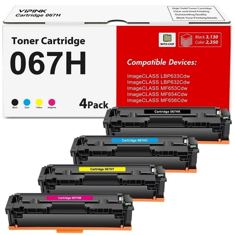 Vipink Toner Cartridge Set for Canon 067H High Yield