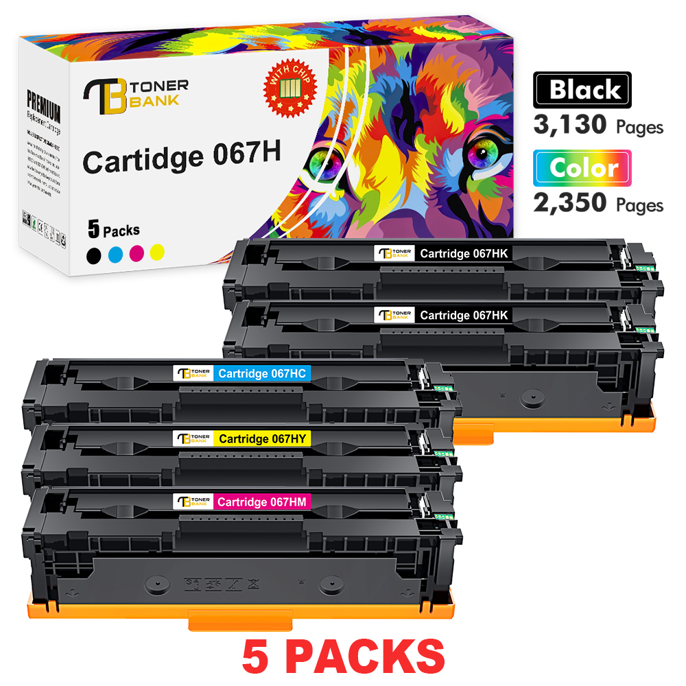 067 - Cartuchos De Tóner Negro De Repuesto Para Canon 067 Para Tóner Canon Color ImageCLASS MF656Cdw, MF654Cdw, MF653Cdw, LBP633Cdw Y LBP632Cdw (2 Negros