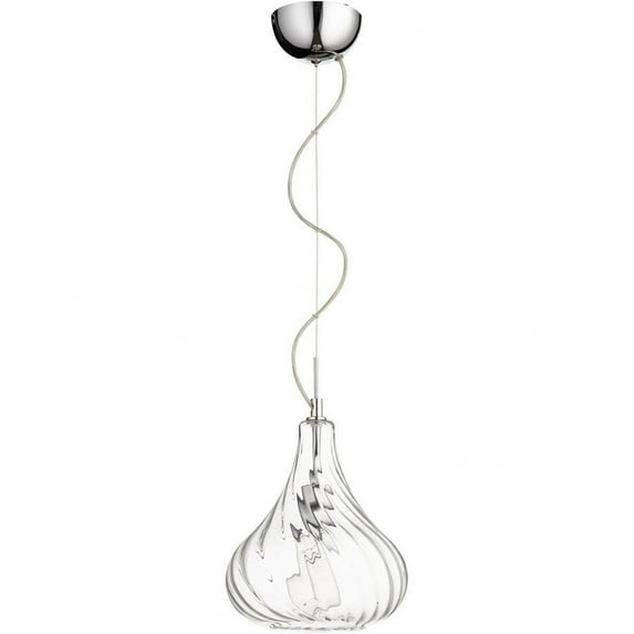 06805-Cyan lighting-Winding - One Light Pendant - 9 Inches Wide by 11.5 Inches High-Chrome Finish