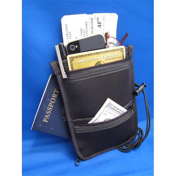 069 5 x 7 Deluxe Neck Waist Pouch, Black