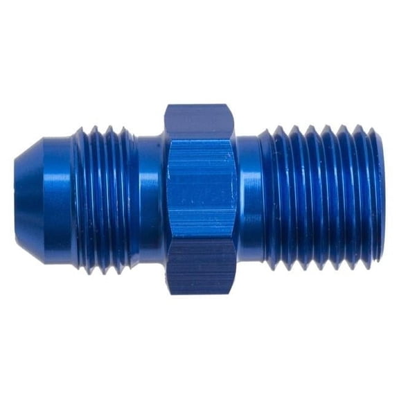 06AN Male AN & JIC Flare to M18 x 1.5 Inverted Adapter - Blue