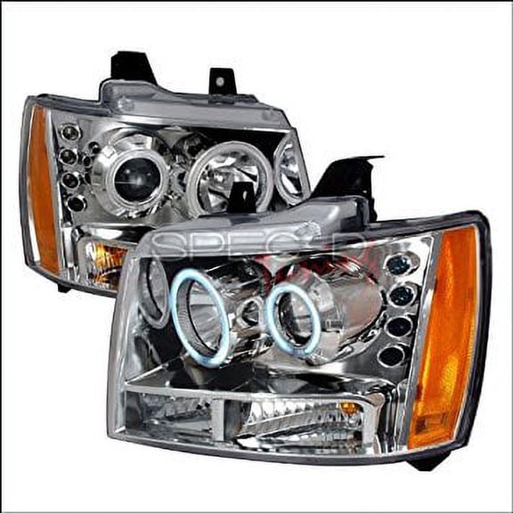 07-09 CHEVY AVALANCHE CCFL HALO PROJECTOR HEADLIGHTS CHROME