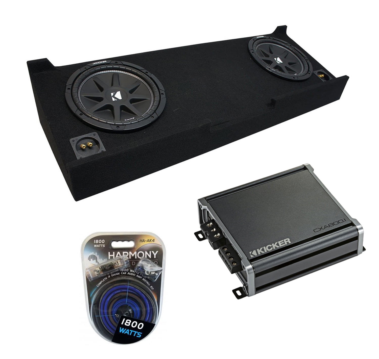 0713 Chevy Silverado Crew Cab Truck Kicker Comp C10 Dual 10 Sub Box