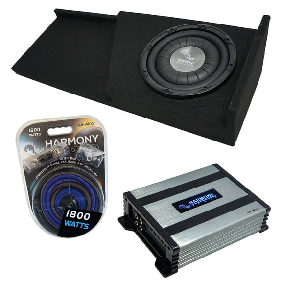 07-13 Chevy Silverado Ext Cab Truck Harmony F104 Single 10 Sub Box & HA-A400.1
