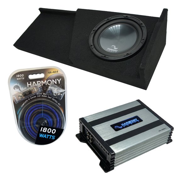 07-13 Chevy Silverado Ext Cab Truck Harmony R104 Single 10 Sub Box & HA-A400.1