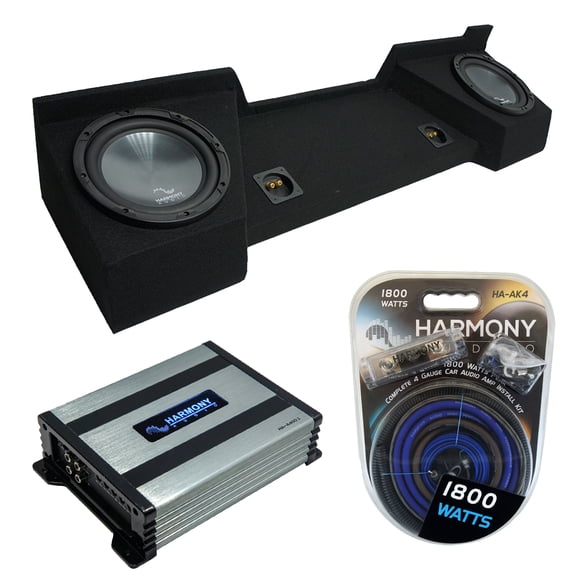 07-13 Chevy Silverado Ext Cab Truck Harmony R124 Dual 12" Sub Box & HA-A400.1