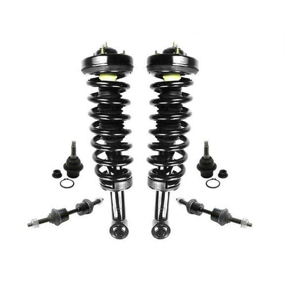 07-13 Expedition Front Coil Spring Struts With Passive Suspension Only 6pc