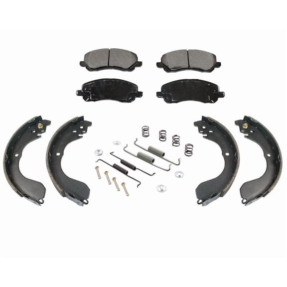 07-16 Compass With Rear Drum Brakes F Disc Pads Rear Brake Shoes Springs Kit 3pc