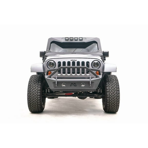 07-18 Wrangler Jk Stubby Bumper With Pre Runner Guard Matte Black Fits select: 2015-2018 JEEP WRANGLER UNLIMITED, 2012-2014 JEEP WRANGLER
