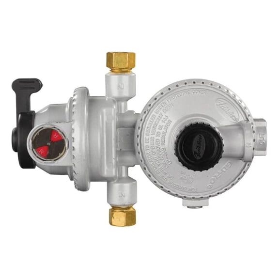 07-31525 Compact Low Pressure Two-Stage Automatic Changeover Regulator, White