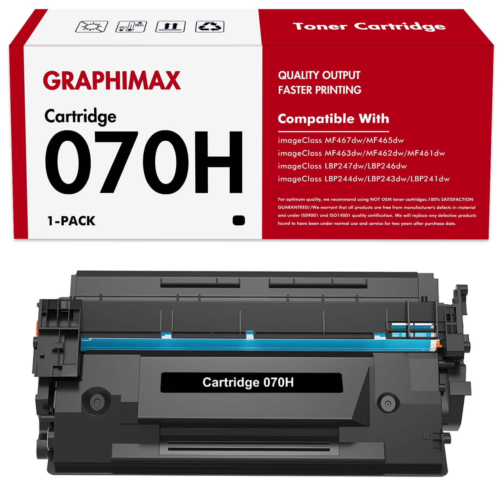 070H Toner Cartridge Compatible for Canon 070H 070 Toner Cartridge for ...
