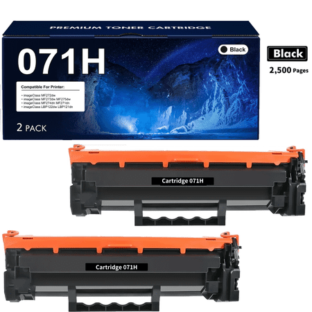 071H 071 CRG-071H High Yield with Chip Toner Cartridge Compatible for Canon imageClass LBP122dw MF272dw MF273dw MF275dw MF274dn MF271dn LBP121dn Printer(Black, 2-Pack)