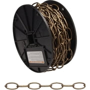 Campbell 0722003 Decorator Chain on Reel, Antique Brass, #10 Trade, 0.135 Diameter, 40 Length, 35 lbs Load Capacity