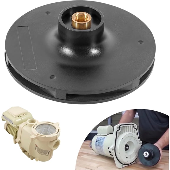 073129 Pump Impeller Replacement Compatible with Pentair WhisperFlo Pool and Spa Pumps, Upgraded Impeller Fits 1.5 HP and 2 HP Models (WF-6, WF-28, WFE-6, WFE-28), Replaces Part # 073129 - Black