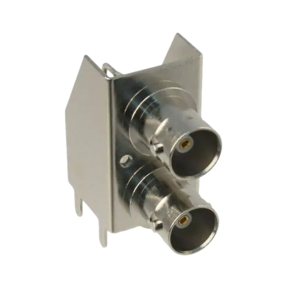 0734153980 Conn Dual Port BNC F/F 75Ohm Solder RA Thru-Hole Gold Tray