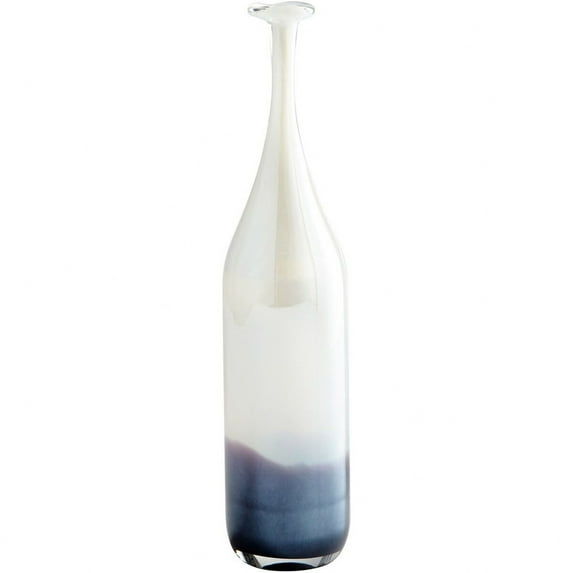 07342-Cyan lighting-small Nobel Vase - 4 Inches Wide by 17 Inches High-Purple/Clear Finish