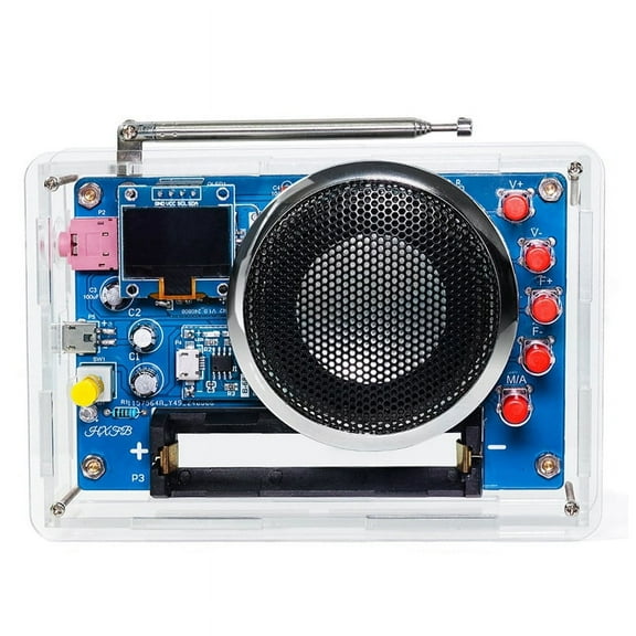 -077 FM Radio DIY Kit OLED Display Battery Rechargeable Welding Practice Assembly Electronic Production Kit