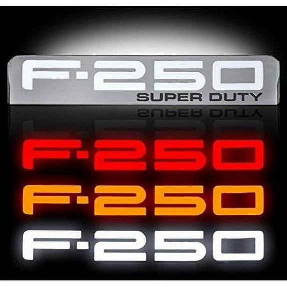 08-10 Ford F250 Illuminated Emblems 2-Piece Kit Includes Driver & Passenger Side