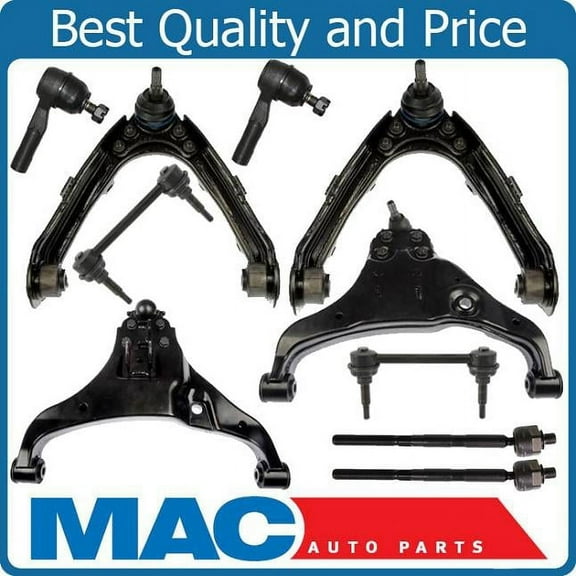 08-12 Colorado RWD W/ Coil Spring (4) Control Arm Ball Joint Tie Rods 10Pc Kit