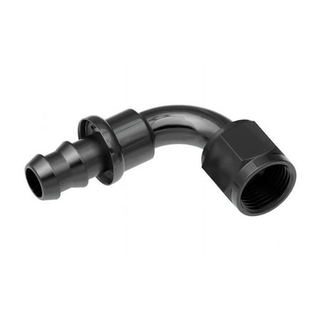 -08 90 Degree AN Hose End Push Lock - Clear