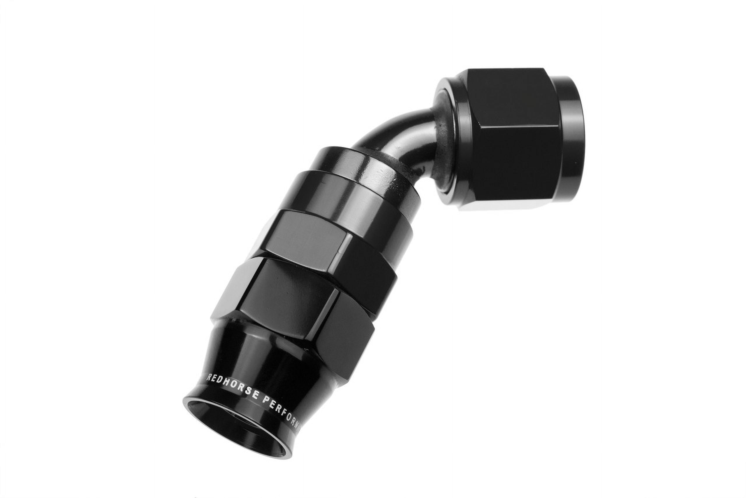 -08 AN 60 Degree PTFE Reusable Hose End - Black