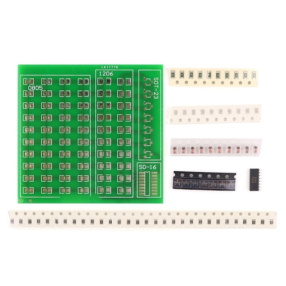 0805 SMD/SMT Components Soldering Practice Board Electronic Project Kits DIY Soldering Kit Skill Training Board Led Transistor