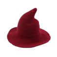 thumbnail image 1 of Dewadbow Modern Witch Hat Wool Halloween Knit Cap Women Pointed Spire Hat, 1 of 6