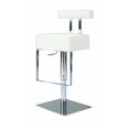 thumbnail image 1 of 0812 Bella Vita Pneumatic Gas Lift Adjustable Height Swivel Stool in White, 1 of 2