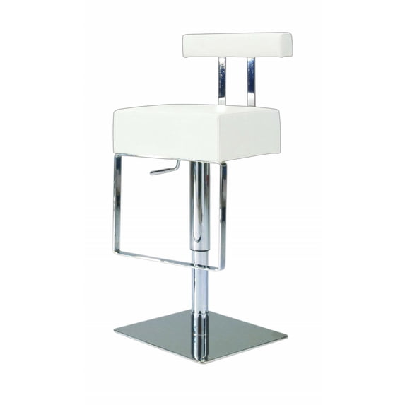0812 Bella Vita Pneumatic Gas Lift Adjustable Height Swivel Stool in White
