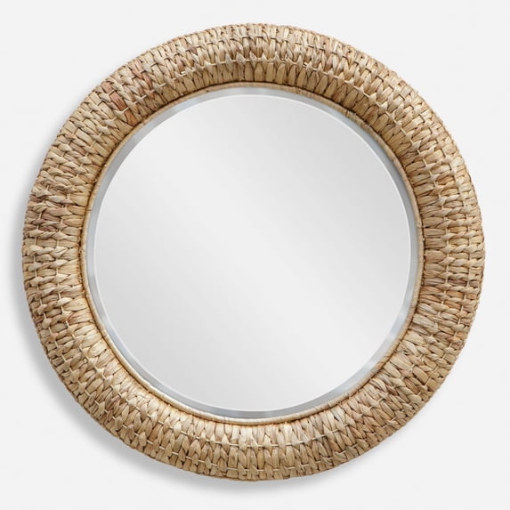 08179-Uttermost-Twisted Seagrass - Round Mirror-36 Inches Tall and 36 Inches Wide