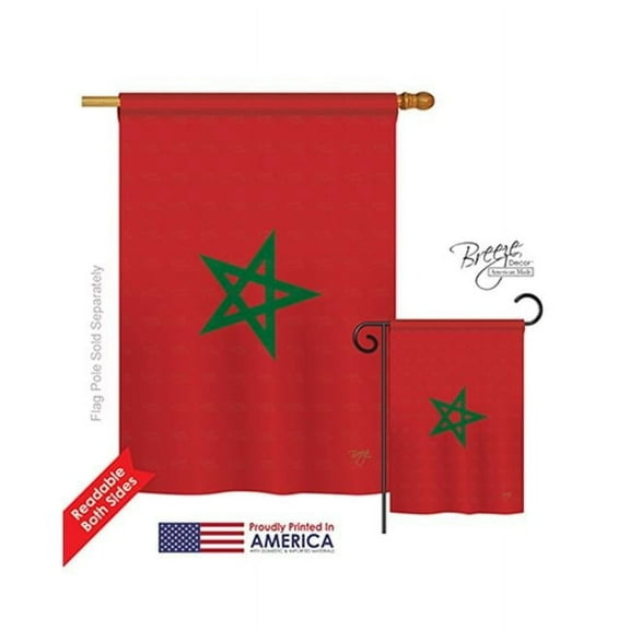 08250 Morocco 2-Sided Vertical Impression House Flag 28 x 40 in.