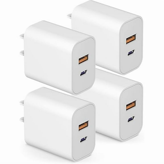 0829 [4 Pack] USB C Charger Block Charging Block Type C Charger 20W Wall Chargers for iPhone 16/16 Plus/16 /16 /iPhone 15/15 /15 /14/13/12 /Samsung//Android