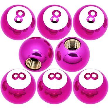 Fenix LR Classic 8 Ball Bicycle Valve Caps - Gold - For BMX, MTB, Cruiser (Schrader)
