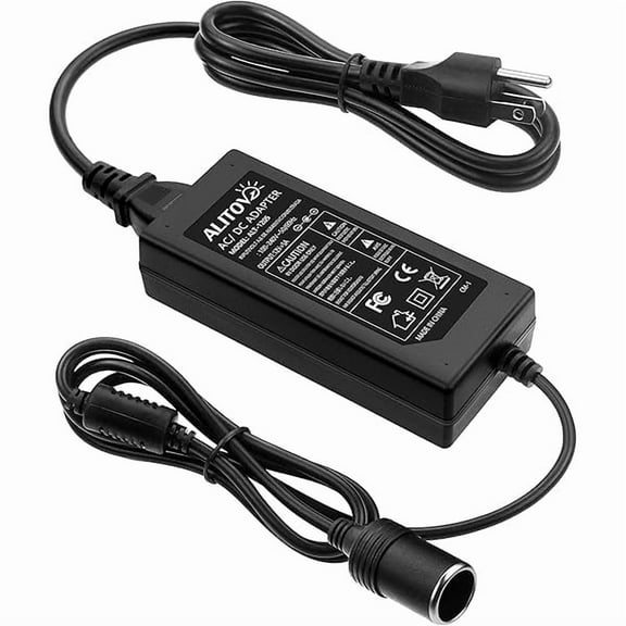 0829 AC to DC Converter 12V 5A 60W 110V to 12V Converter Cigarette Lighter Adapter to Wall Plug 120V AC to DC Adapter for Small Car Vacuum Massager Fan MP3 Car Charger and Other Devices Under 60W