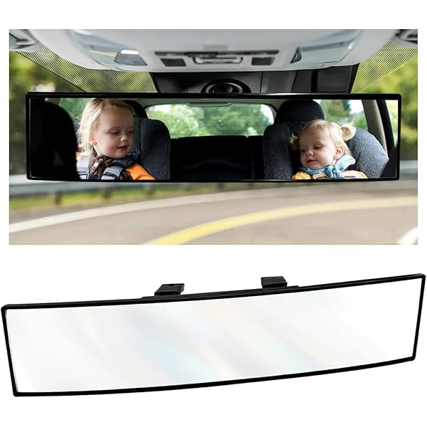 0829 Car Rear View Mirror, 12 Inch Chrome Tint Anti-Glare Panoramic ...