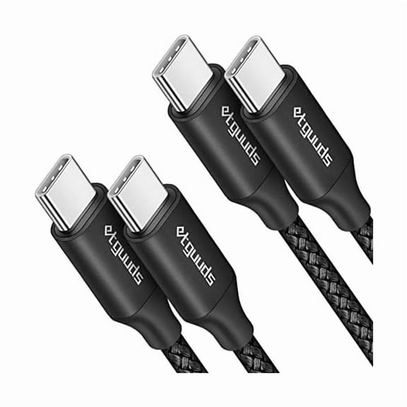 0829 Long USB C to USB C Cable 12ft, 2-Pack, 60W USBC to USBC Cord, Type C to C Charger Cable Fast Charging for iPhone 15 /Plus, for MacBook/iPad, for Samsung Galaxy S24 S23 S22 Tab, Pixel
