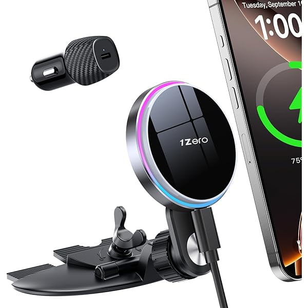 0829 for MagSafe CD Car Mount Charger, Ultra Magnetic Phone Holder