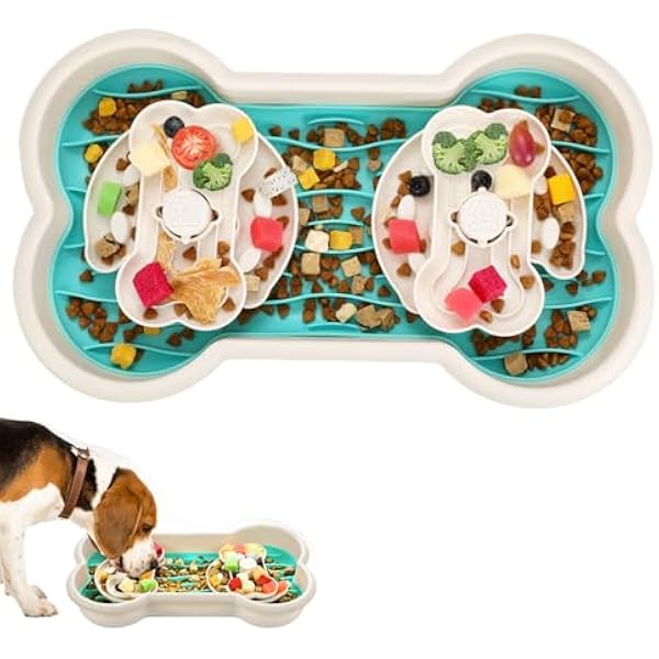 0829 Slow Feeder Dog Bowls Large Breed, Diffcult Dog Slow Feeder Bowl ...
