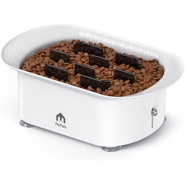 View of 0829 Slow Feeder Dog Bowls,with Maze Puzzle Anti-Slip Interactive ...
