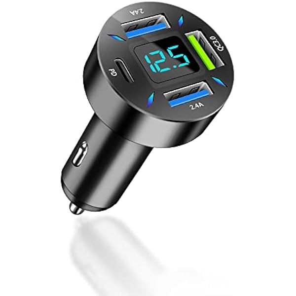 0829 Super Fast Car Charger,4 Ports Car Charger Adapter,PD3.0 & QC3.0 ...