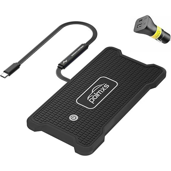 0829 Wireless Charger Fast Wireless car Charger Light up Wireless Phone Charger Charging pad for car Cell Phone RGB Cordless Charger Wireless Charging mat S23/S22 Airpod Charger (30cm Cable)(C15N)