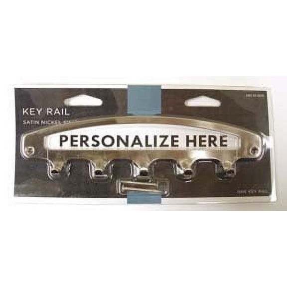 085-03-1679 Satin Nickel Personalizable 4 Hook Key Tidy