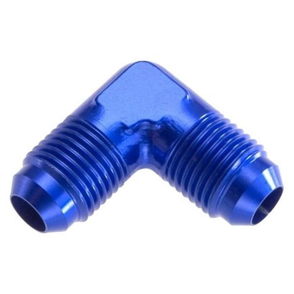 08AN Male 90 deg AN & JIC Flare Adapter - Blue