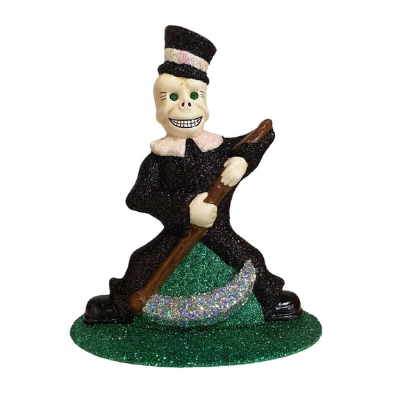 Alexander Taron 9.5 Schaller Skeleton Paper Mache Halloween Figurine
