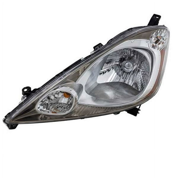 09-11 FIT Sport Front Headlight Headlamp w/Tinted Chrome Bezel w/Bulb Left Side