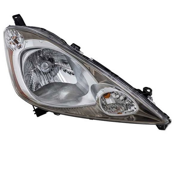 09-11 FIT Sport Front Headlight Headlamp w/Tinted Chrome Bezel w/Bulb Right Side