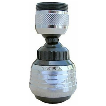 Lasco 09-1230 Siroflex Kitchen Swivel Spray Aerator, 360 Degree, Black & Chrome - Quantity 12