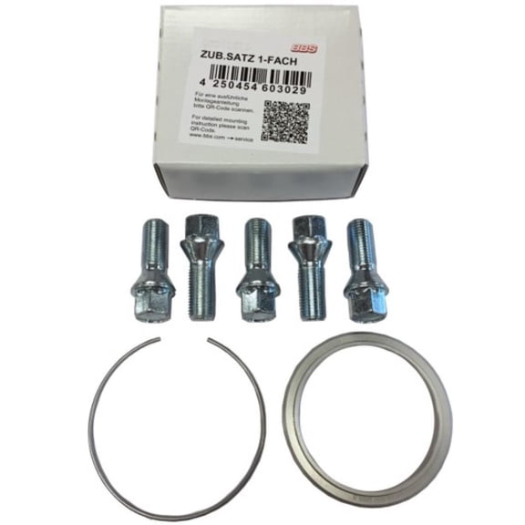 [09.31.357]BBS PFS Kits.BBS PFS KIT - Volvo 5x108 - Includes 70mm OD - 63.3mm ID Ring / 70mm Clip / Lug Bolts