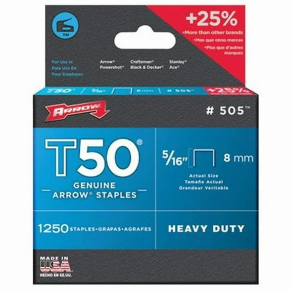 091-505 50516 T50 .31 in. Staples1250- Pk .050 Wire
