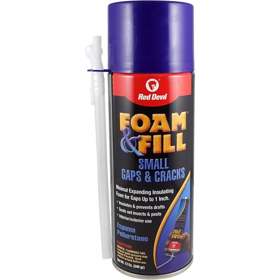 0913 Spray Foam & Fill Small Gaps Cracks Expanding Insulation, Polyurethane Sealant, 12 oz, Off-White, Pack of 1